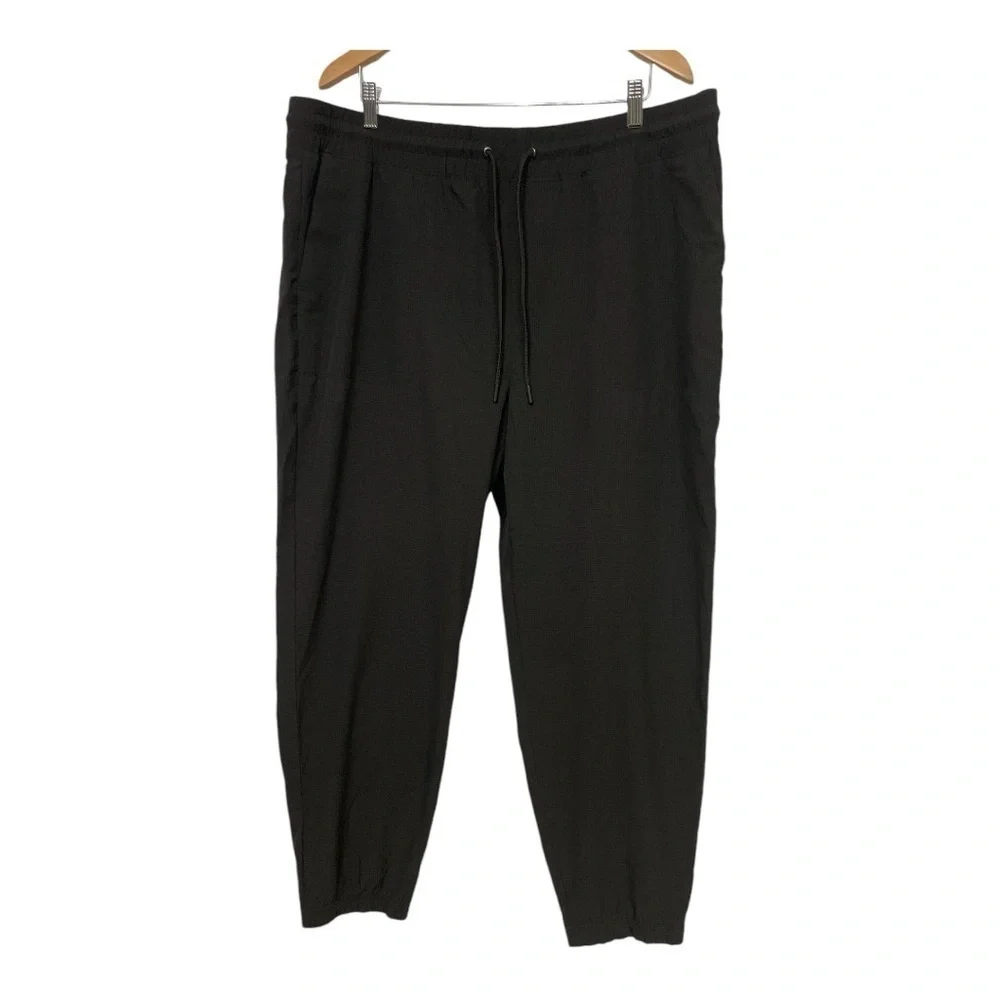 Banana Republic Men Black Nylon Drawstring Joggers Size XL